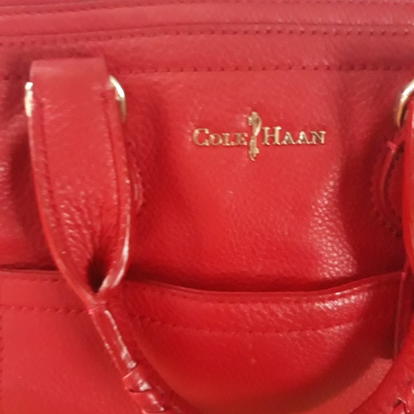 Leather handbag Cole Haan Red in Leather - 45866416 Red Leather Cole Hann Satchel